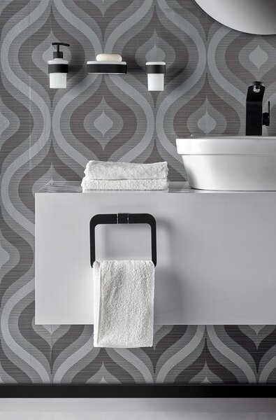 BISK Erga Futura, toaletná WC kefa, čierna matná, ERG-02958