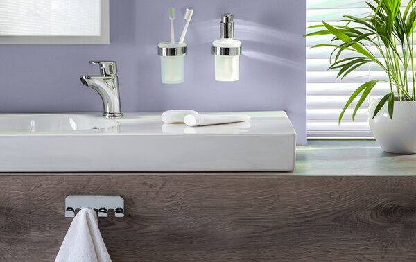 BISK Erga NATURA, toaletná WC kefa na stenu, chrómová, ERG-04308