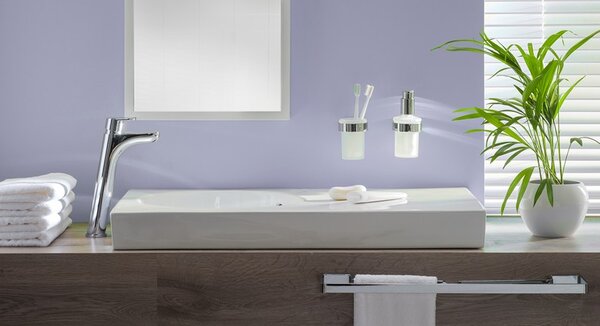 BISK Erga NATURA, toaletná WC kefa na stenu, chrómová, ERG-04308