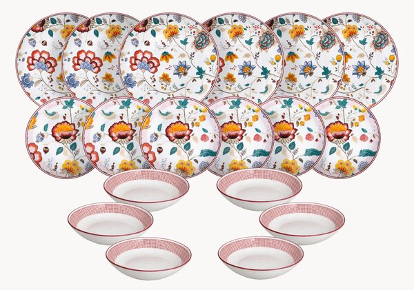 Porcelánová súprava riadu Moon, 6 osôb, 18 ks