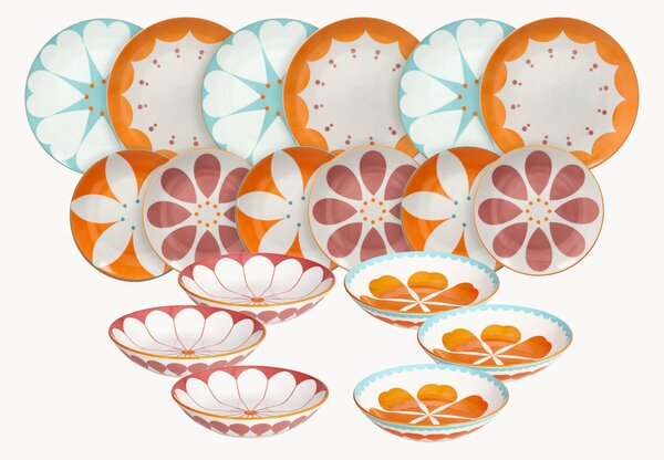 Porcelánová súprava riadu Moon, 6 osôb, 18 ks