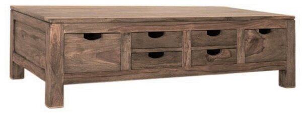 GREY WOOD Konferenčný stolík so šuplíkmi 135x70 cm, palisander