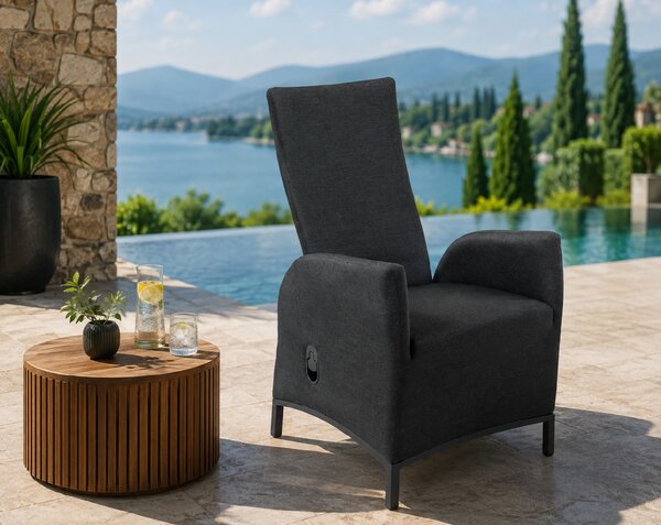 Doppler PARIS LIKA-TEX® polohovacie záhradné kreslo antracit Doppler