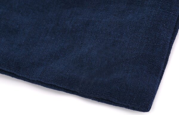 Tom Linen Obliečka na vankúš Navy Washed Velikost: 40x40cm