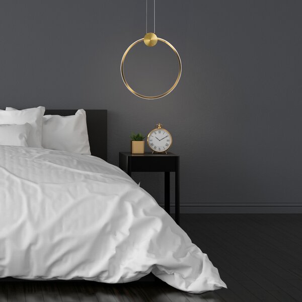 Toolight Toolight, LED stropné svietidlo 30cm, 13W, 4000K, 1500lm, APP1394-CP, zlatá matná, OSW-00952