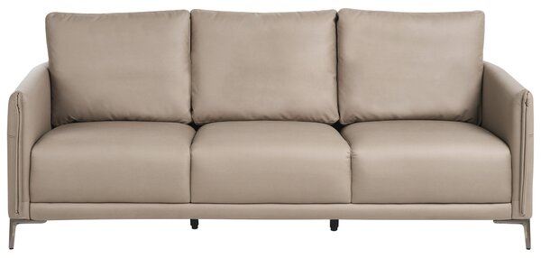 6-miestna sedacia súprava sivobéžové látkové čalúnenie s kovovými nohami minimalistický mid-century modern štýl obývacia izba