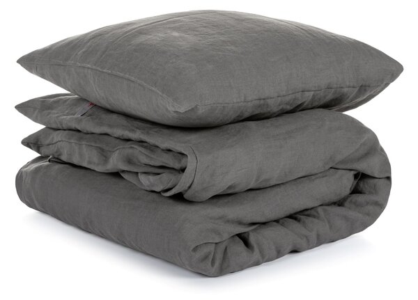 Tom Linen Ľanové obliečky Dark Grey 200x200,50x70