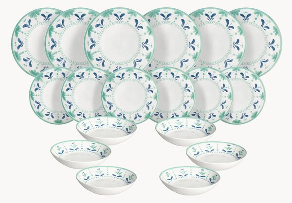 Porcelánová súprava riadu Madison Positano, 6 osôb, 18 ks