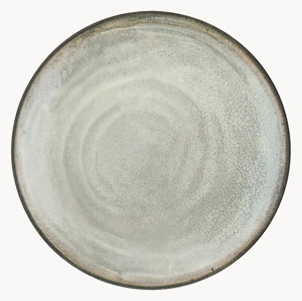 Porcelánové plytké taniere Raku, 6 ks
