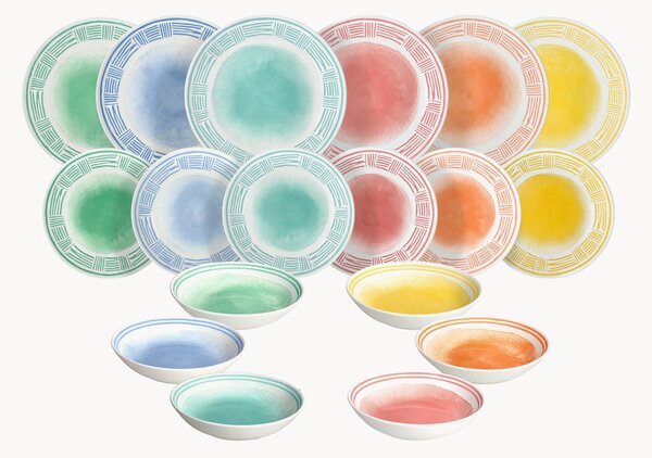 Porcelánová súprava riadu Madison Sorbetto, 6 osôb, 18 ks