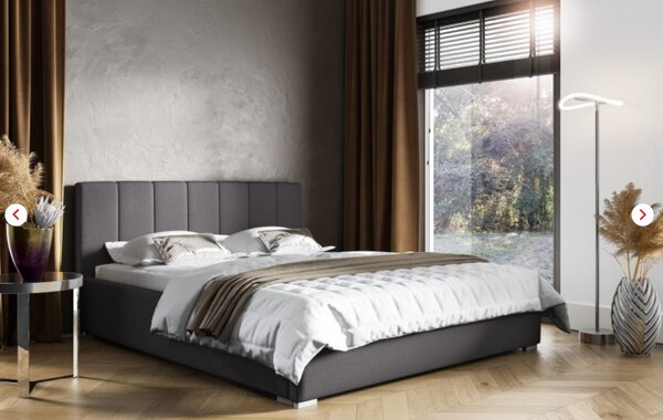 Čalúnená posteľ Tornero 180x200cm, sivá Jasmine