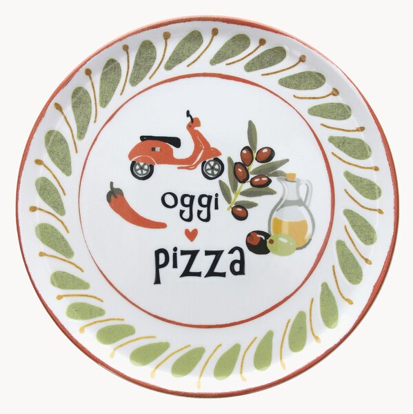 Porcelánové taniere na pizzu Oggi Pizza, 6 ks