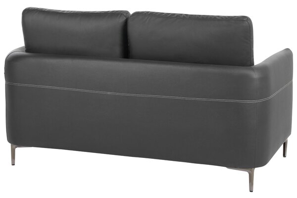 6-miestna sedacia súprava čierne látkové čalúnenie s kovovými nohami minimalistický mid-century modern štýl obývacia izba