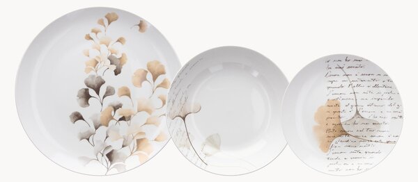 Porcelánová súprava riadu Madison Poesia, 6 osôb, 18 ks