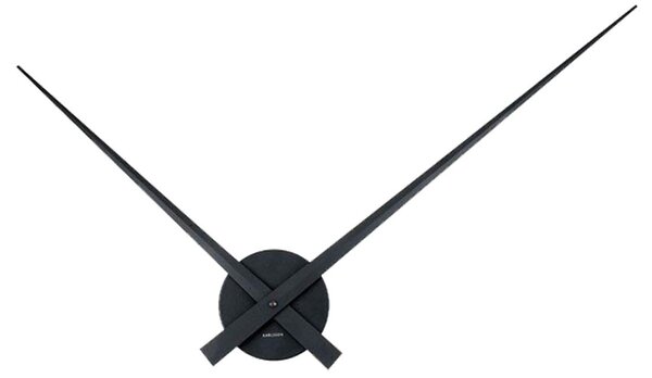 KARLSSON Nástenné hodiny Little Big Time Veľké – čierne ø 78 cm