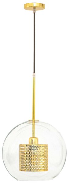 Toolight - závesná sklenená lampa APP556-1CP 30cm, zlatá, OSW-08749