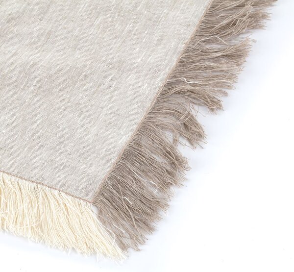 Tom Linen Obliečka na vankúš so strapcami Warsa Natural 50x50