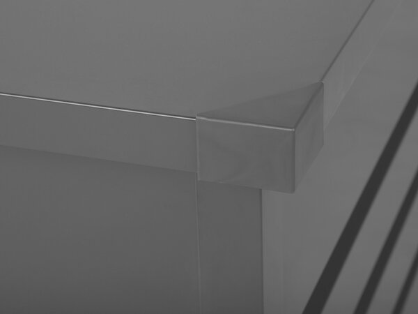 Vonkajší úložný box tmavošedý objem 300 L galvanizovaná oceľ industriálny dizajn záhrada