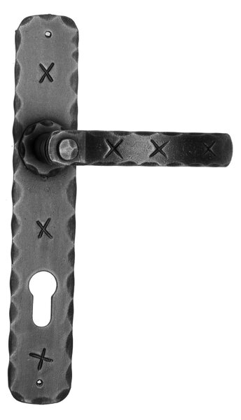 GALBUSERA Kovaná kľučka model 1091, štítové kovanie, BB/PZ/WC