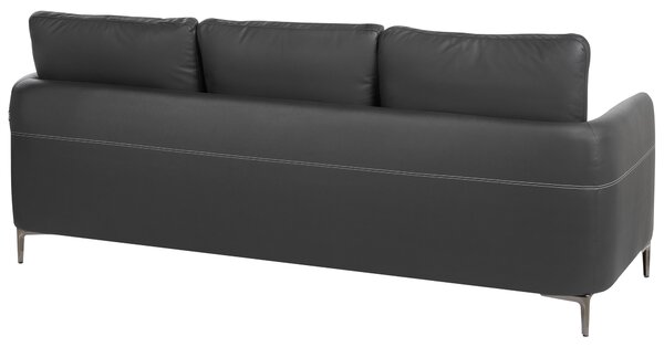 3-miestna pohovka čierne látkové čalúnenie s kovovými nohami minimalistický mid-century modern štýl obývacia izba