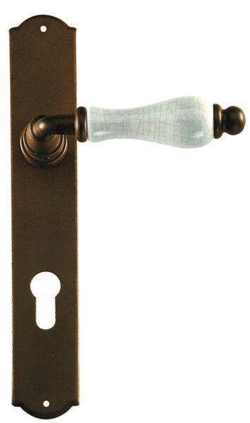 GALBUSERA Kovaná kľučka model 2-10, štítové kovanie, BB/PZ/WC