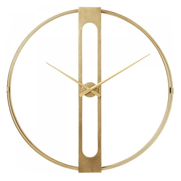 KARE DESIGN Nástenné hodiny Clip Gold 107 cm 107 × 107 × 14,5 cm