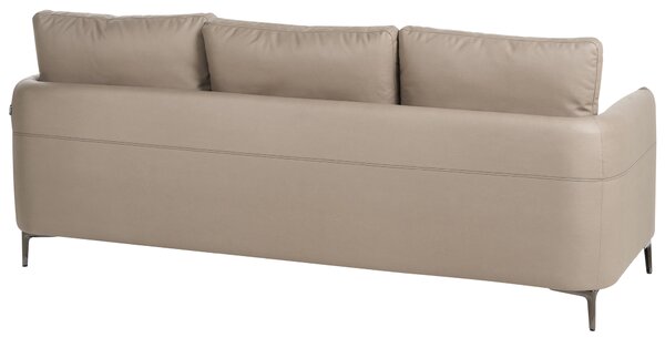 3-miestna pohovka sivobéžové látkové čalúnenie s kovovými nohami minimalistický mid-century modern štýl obývacia izba
