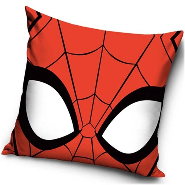Velúrový vankúš Spiderman - motív Face | 40x40 cm