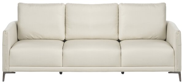 6-miestna sedacia súprava svetlobéžové látkové čalúnenie s kovovými nohami minimalistický mid-century modern štýl obývacia izba