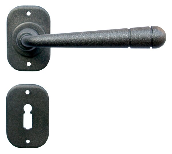 GALBUSERA Kovaná kľučka na dvere model 16, rozetové kovanie, BB/PZ/WC