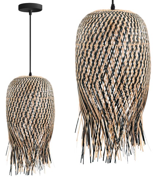 Toolight BOHO, stropné svietidlo 1xE27 APP1327-1CP, prírodná hnedá, OSW-05678