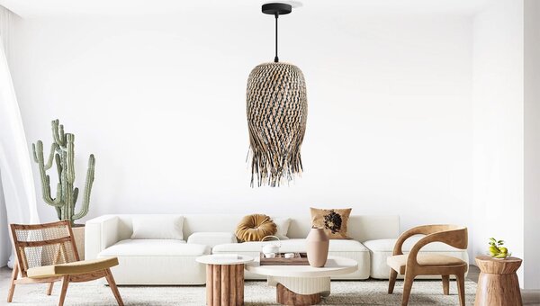 Toolight BOHO, stropné svietidlo 1xE27 APP1327-1CP, prírodná hnedá, OSW-05678