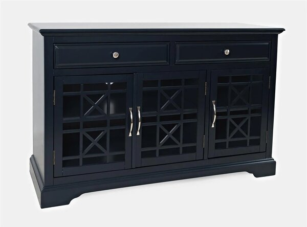 LivinHill Komoda Avola 127 cm z masivu tmavě modrá