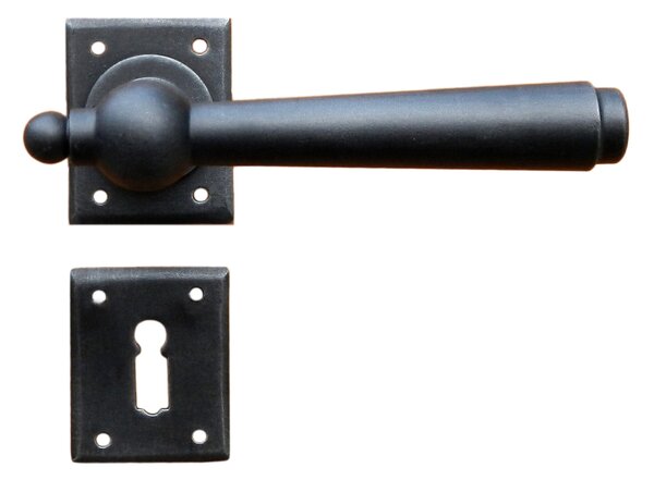 GALBUSERA Kovaná kľučka na dvere model 2909, rozetové kovanie, BB/PZ/WC