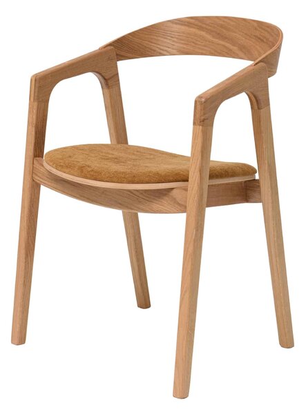 Stolička s opierkami Brando horčicovo žltá