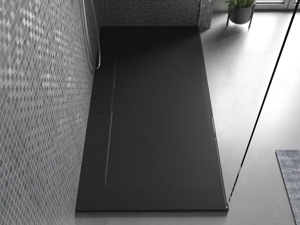 Mexen Egon, SMC obdĺžniková sprchová vanička 160 x 90 cm, čierna, 4R709016