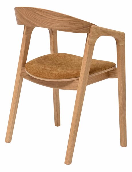 Stolička s opierkami Brando horčicovo žltá