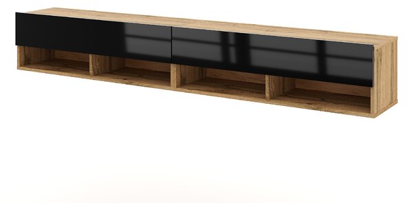Vivaldi Závěsný TV stolek Derby 280 cm dub Wotan/černý