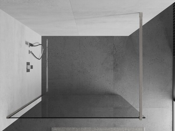 Mexen Kioto, sprchová zásteny typ Walk-In 50 x 200 cm, 8mm číre sklo, oceľová, 800-050-101-97-00