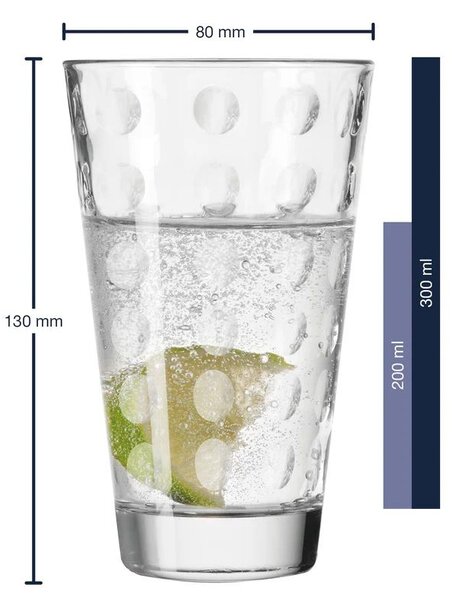 Leonardo poháre Optic 300 ml 6 ks