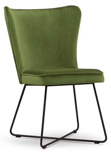 Zelená Zamatová stolička Celestine MICADONI HOME