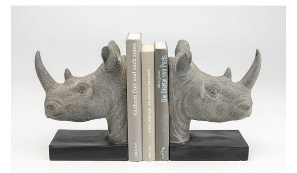 KARE DESIGN Zarážka na knihy Rhino – set 2 ks 19,8 × 33,4 × 16,5 cm