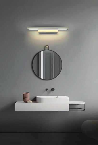 Toolight Toolight, LED kúpeľňové svietidlo nad zrkadlo 40cm APP839-1W, chrómová, OSW-06689