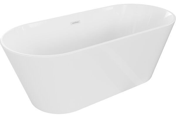 Mexen Flavia, voľne stojaca vaňa 150 x 75 cm, biela, biely prepad, 54031507500-20