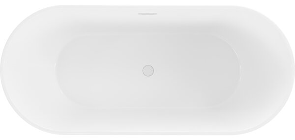 Mexen Flavia, voľne stojaca vaňa 150 x 75 cm, biela, biely prepad, 54031507500-20