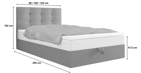 Čalúnená posteľ 120x200 DELILAH 4 - ružová