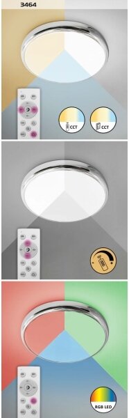 Rabalux 3464-LED RGB Kúpeľňové stropné svietidlo BALTHASAR LED/18W/230V IP44 +DO