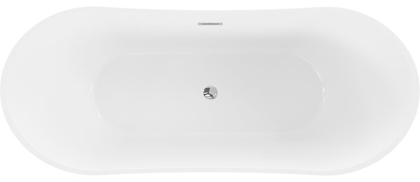 Mexen Celia, voľne stojaca vaňa 170 x 75 cm, biela, chrómový prepad, 52331707500-01