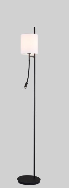 LED Stojacia lampa TOKYO 1xE27/40W/230V + LED/3W čierna/biela