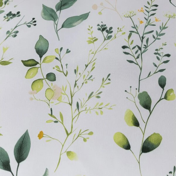 Sada obliečok z mikrovlákna FLORAMA biele + obliečka na vankúš 45 x 45 cm ZDARMA